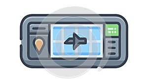 Microchip Circuit Board Electronics Technology Icon, vector design Generative AI