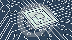 Microchip Circuit Board Pattern, Technology Electronics Design, vector design Generative AI