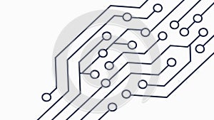 Microchip Circuitry, Digital Technology Lines, vector design Generative AI