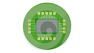 Microchip CPU Processor, Advanced Computer Technology vector design Generative AI