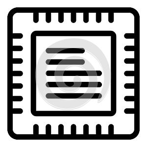 Microchip, cpu, processor icon representing computing power