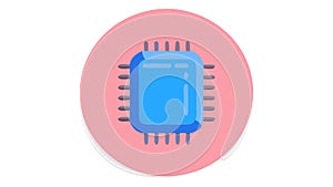 Microchip CPU Processor Semiconductor Technology, vector design Generative AI