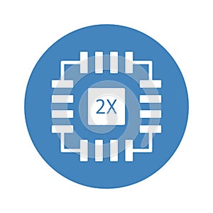 Microchip glyph background icon which can easily modify or edit