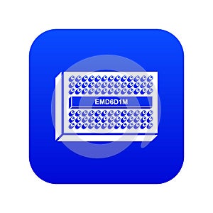 Microchip icon blue vector