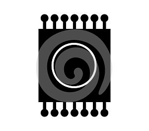 Microchip icon illustrated in vector on white background