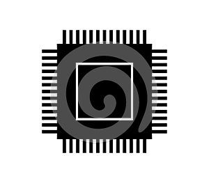 Microchip icon illustrated in vector on white background