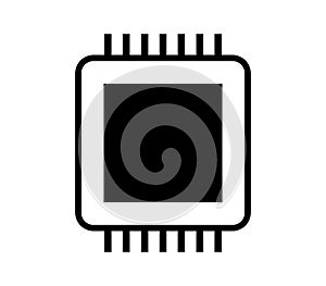 Microchip icon illustrated in vector on white background