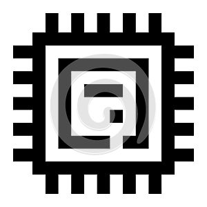 Microchip icon. Internet technology concept. Icon in line style