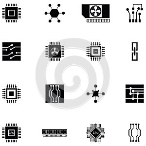 Microchip icon set