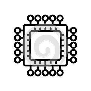 Microchip icon vector isolated on white background, Microchip sign