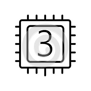 Microchip icon vector isolated on white background, Microchip sign