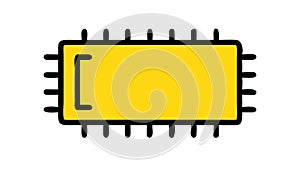 Microchip Integrated Circuit Vector for Technology, vector design Generative AI