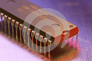 Microchip on a metall plate