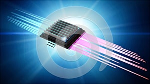 Microchip, power and speed. Presentation of the new microchip. Processor of a computer. Cpu