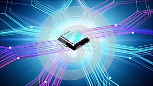 Microchip, power and speed. Presentation of the new microchip. Processor of a computer. Cpu