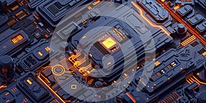 Microchip, power and speed. Presentation of the new microchip. Processor of a computer. Printed circuits