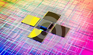 Microchip, power and speed. Presentation of the new microchip. Processor of a computer. Cpu