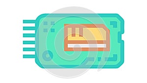 Microchip or Processor. Advanced Electronics and Computing. vector design Generative AI
