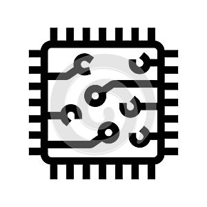 Microchip processor icon representing computing technology