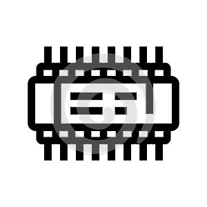 Microchip processor icon representing digital technology concept