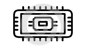 Microchip Processor Technology Component, vector design Generative AI