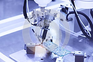 Microchip production factory. Technological process.