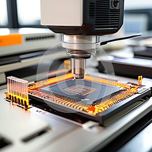 Microchip Quality Inspection Machine Performs Inspection