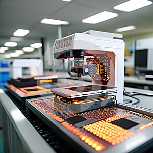 Microchip Quality Inspection Machine Performs Inspection