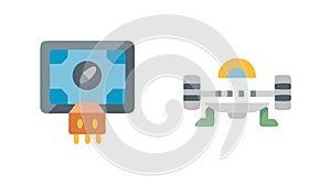 Microchip Robotics Component Vector Icon, vector design Generative AI