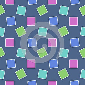Microchip seamless pattern. Colorful chips endless repeatable background. Vector outline illustration