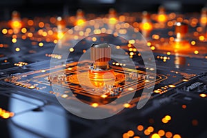 Microchip using photolithography deposition processes photo