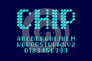 Microcircuit style font