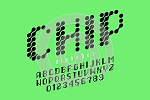 Microcircuit style font