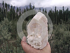 Microcline feldspar crystal with albite Mineral specimen