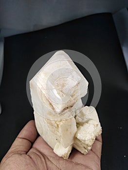 Microcline feldspar crystal with albite Mineral specimen