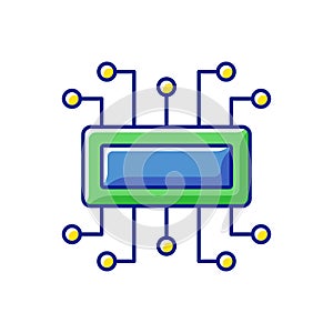 Microcontroller RGB color icon