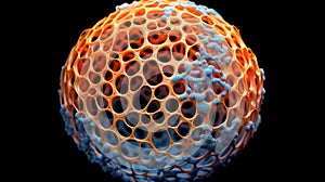 Microcosmic Brilliance: A Captivating Macro View of the Porous Sphere