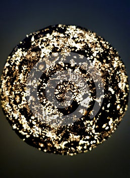 Microcrystals in polarized light. Abstract background and texture for design.