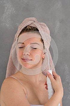 Microcurrent facial massage therapy