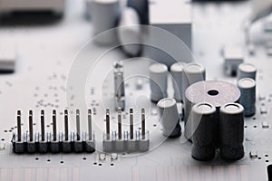 Microelectronics white background chips