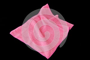 Microfiber cleaning cloths in pink color,