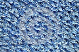 Microfiber fabric under the microscope.