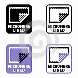Microfibre Lined vector information sign