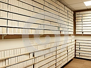 Microfilm archives interior