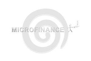 MICROFINANCE concept white background 3d