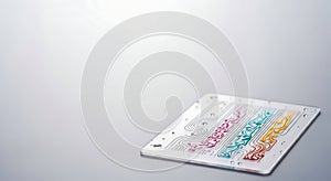 Microfluidic chip with colorful testing liquids