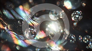 Microlensing effect creating intricate patterns with refracted sunlight