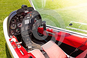 Microlight Plane Cockpit