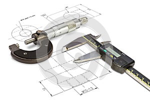 Micrometer and digital vernier calipers