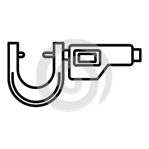 Micrometer dimensions icon outline vector. Precision vernier